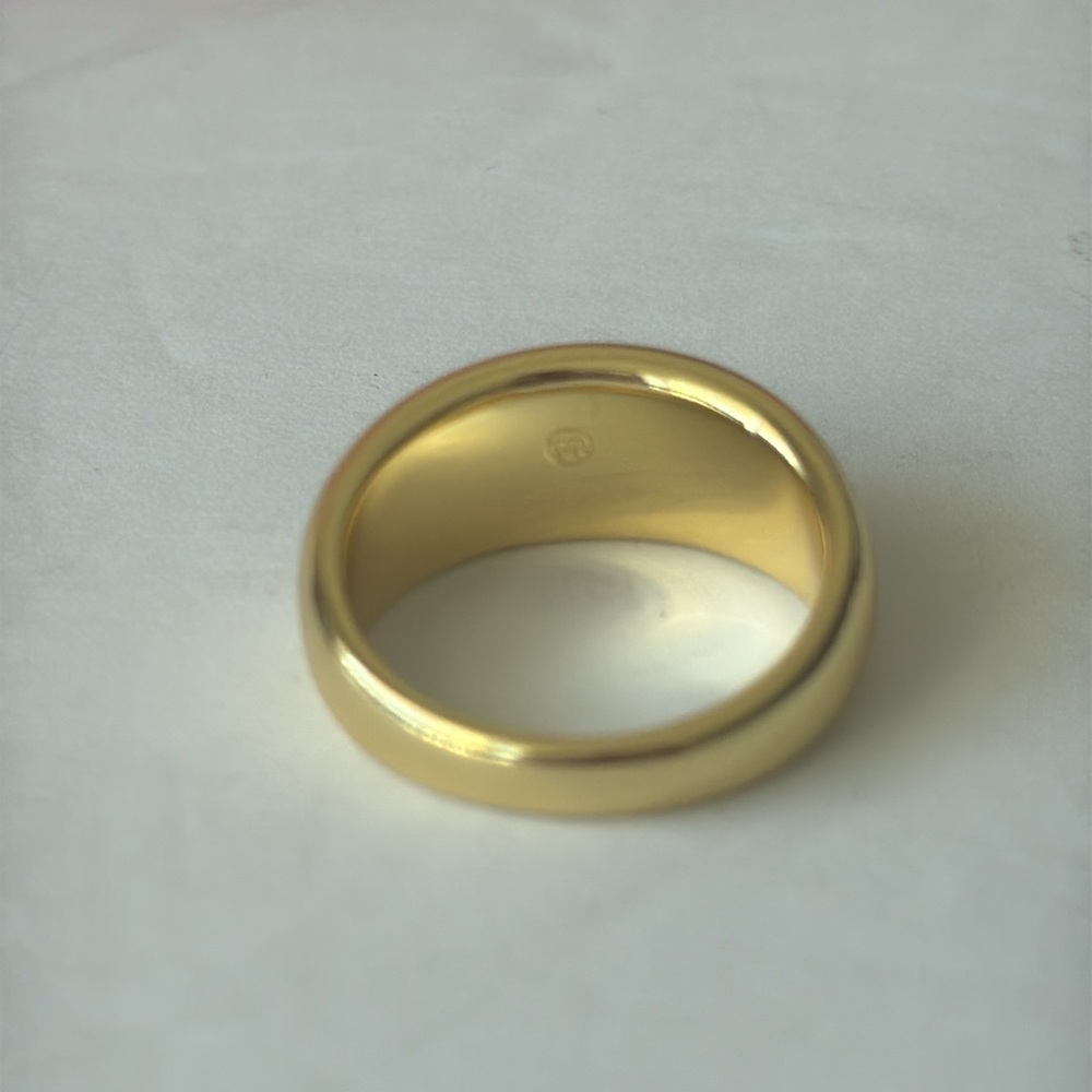 Gorjana Band Ring Nova Gold Plated Crystal Blue Sz.7 - Picture 10 of 12